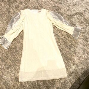 In City girls dress, off white, 13Y
